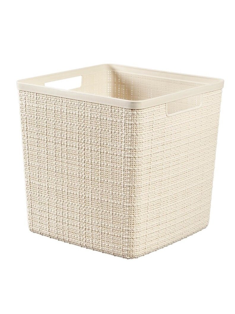Daiktadėžė CURVER JUTE, 17 l, kreminė, 28×28×27 cm Daiktadėžė CURVER JUTE, 17 l, kreminė, 28×28×27 cm