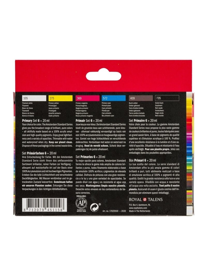 DAŽAI AKRILILIAI RINKIN PRIMARY 6X20ML 1 DAŽAI AKRILILIAI RINKIN PRIMARY 6X20ML 1