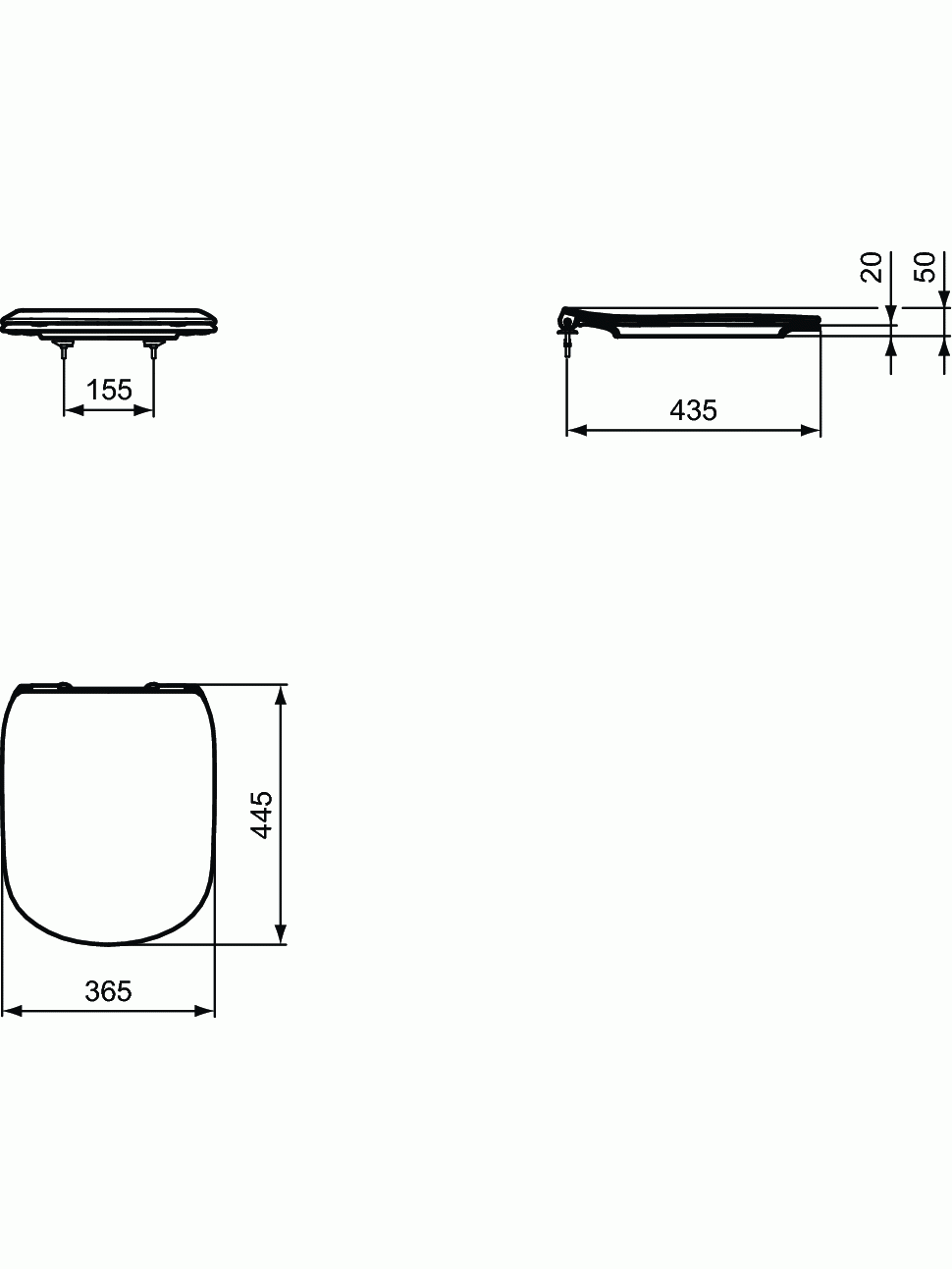 Dangtis WC Ideal Standard Tesi, Thin, lėtai nusileidžiantis 2 Dangtis WC Ideal Standard Tesi, Thin, lėtai nusileidžiantis 2