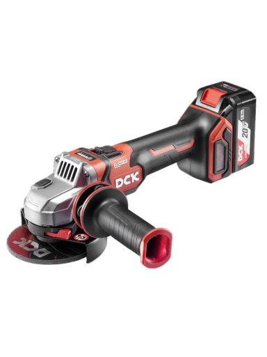 DCK Akumuliatorinis bešepetėlinis kampinis šlifuoklis 125mm, 20V, KDSM04-125FK, DCK (2x5,0Ah akumuliatorius, įkroviklis)