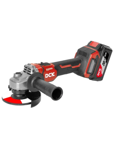 DCK Akumuliatorinis bešepetėlinis kampinis šlifuoklis 125mm, 20V, KDSM08-125FK, DCK (2x5,0Ah akumuliatorius, įkroviklis)
