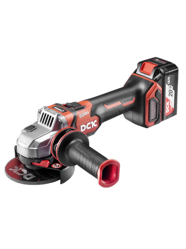 DCK Akumuliatorinis bešepetėlinis kampinis šlifuoklis 125mm, 20V, KDSM04-125FK, DCK (2x5,0Ah akumuliatorius, įkroviklis) DCK Akumuliatorinis bešepetėlinis kampinis šlifuoklis 125mm, 20V, KDSM04-125FK, DCK (2x5,0Ah akumuliatorius, įkroviklis)
