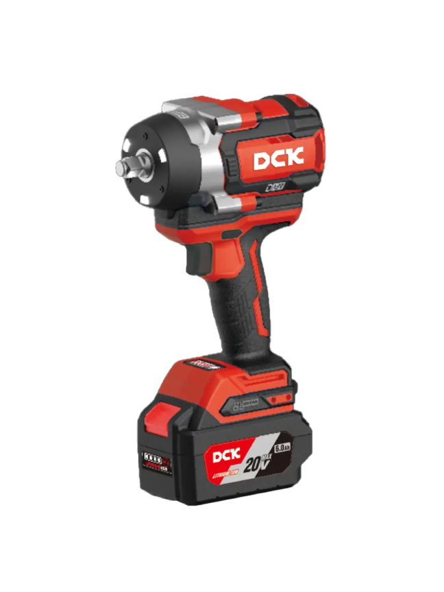 DCK Akumuliatorinis bešepetėlinis smūginis veržliasukis 968 Nm. 1/2, 20V, KDPB968FK, DCK (2x5,0Ah akumuliatorius, įkroviklis) DCK Akumuliatorinis bešepetėlinis smūginis veržliasukis 968 Nm. 1/2, 20V, KDPB968FK, DCK (2x5,0Ah akumuliatorius, įkroviklis)