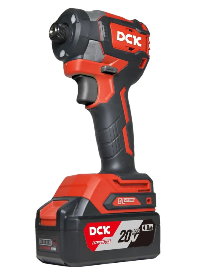 DCK Akumuliatorinis bešepetėlinis smūginis suktukas 20V, KDPL208EK, DCK (2x4,0Ah akumuliatorius, įkroviklis) DCK Akumuliatorinis bešepetėlinis smūginis suktukas 20V, KDPL208EK, DCK (2x4,0Ah akumuliatorius, įkroviklis)