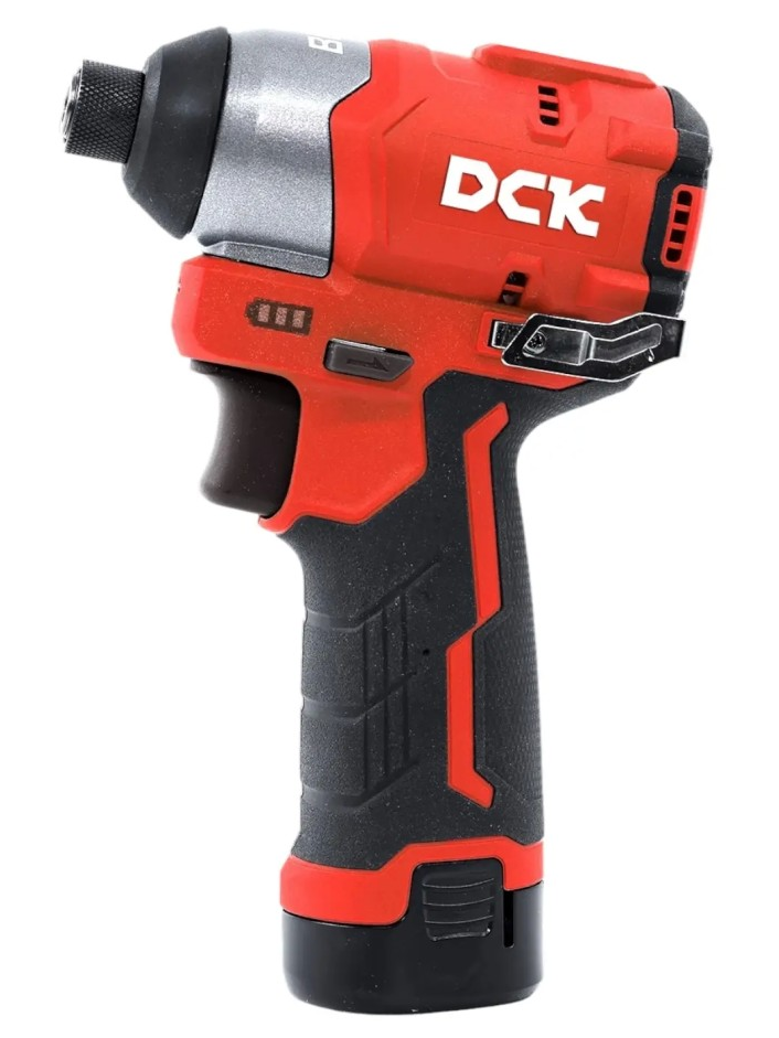 DCK Akumuliatorinis bešepetėlinis smūginis suktukas 12V, KDPL04-8EK, DCK (2x2,0Ah akumuliatorius, įkroviklis)