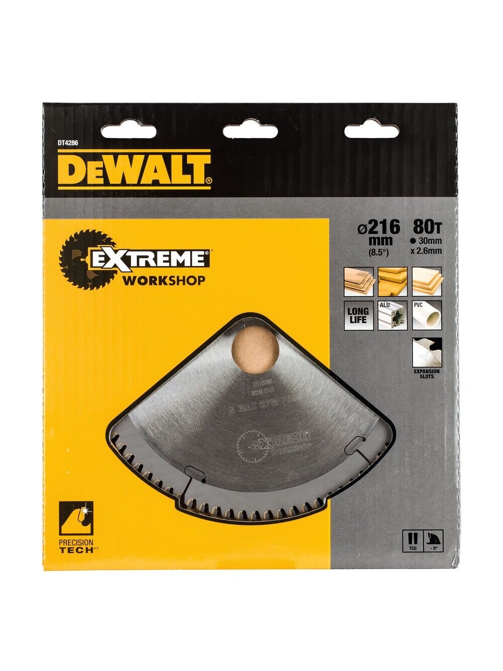 DeWalt Pjov. diskas medienai DeWalt 216mmx30mm 80T 1