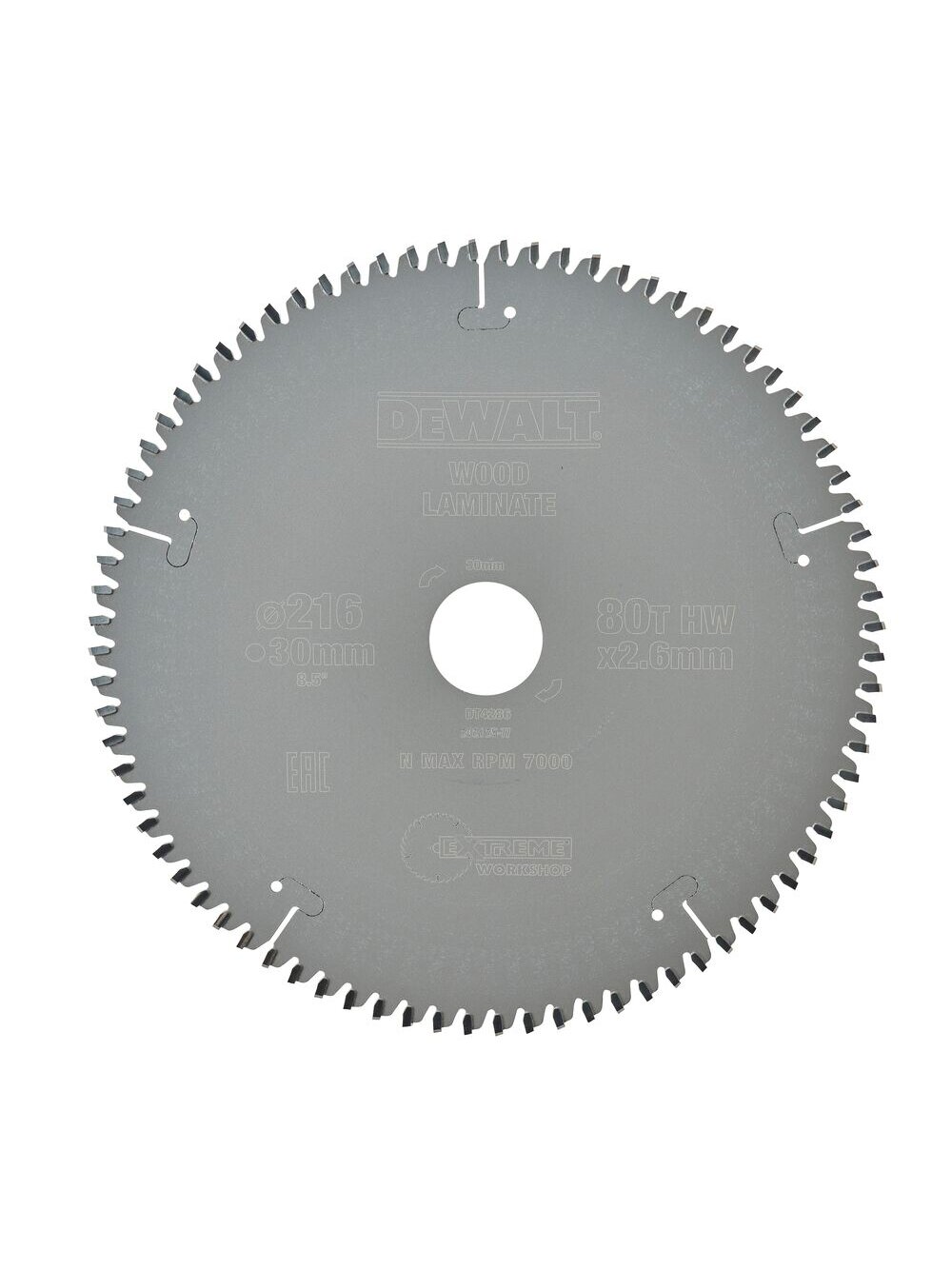 DeWalt Pjov. diskas medienai DeWalt 216mmx30mm 80T DeWalt Pjov. diskas medienai DeWalt 216mmx30mm 80T