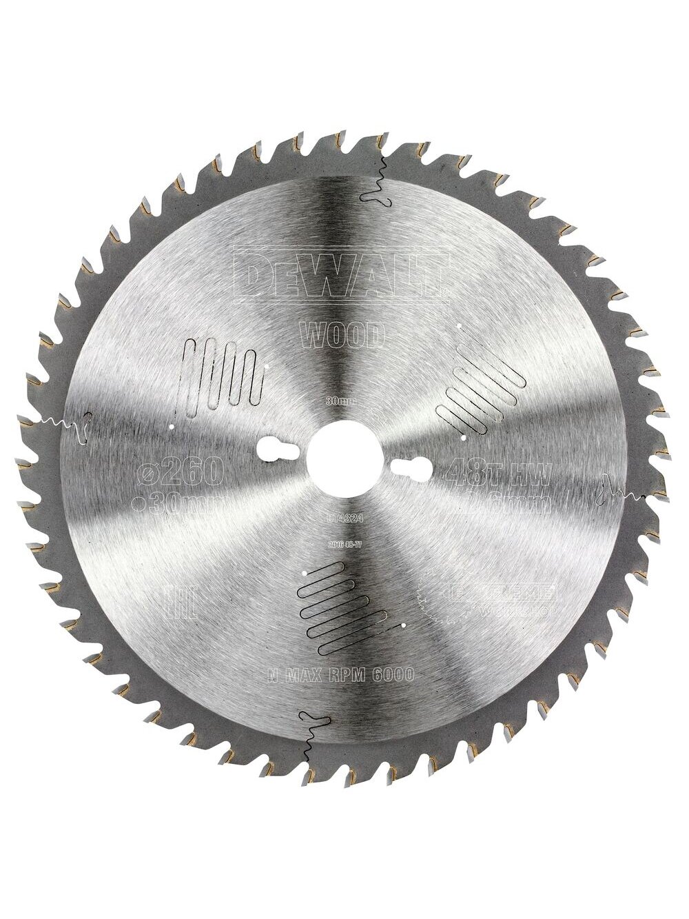 DeWalt Pjov. diskas medienai DeWalt 260mmx30mm 48T DeWalt Pjov. diskas medienai DeWalt 260mmx30mm 48T