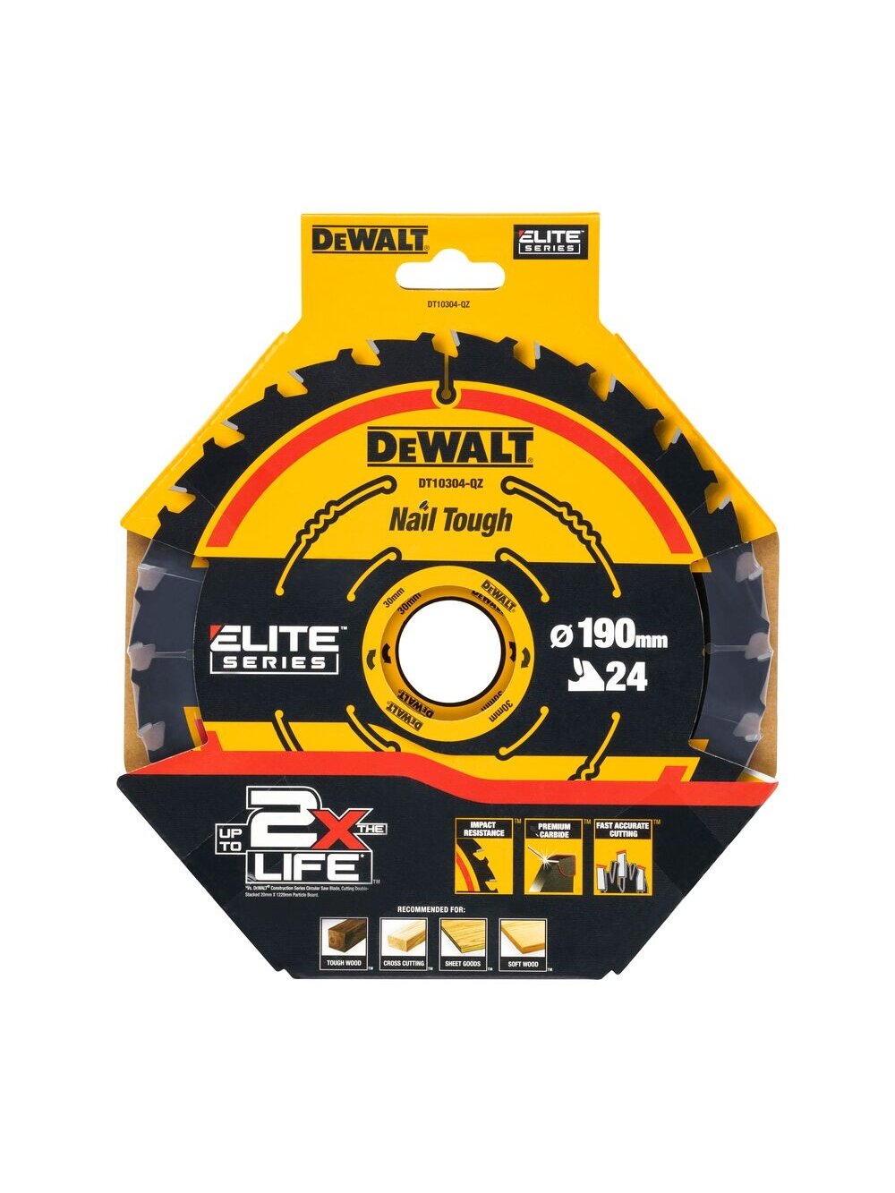 DeWalt Pjov. diskas medienai DeWalt ELITE CSB 190x30mm 24T 2 DeWalt Pjov. diskas medienai DeWalt ELITE CSB 190x30mm 24T 2