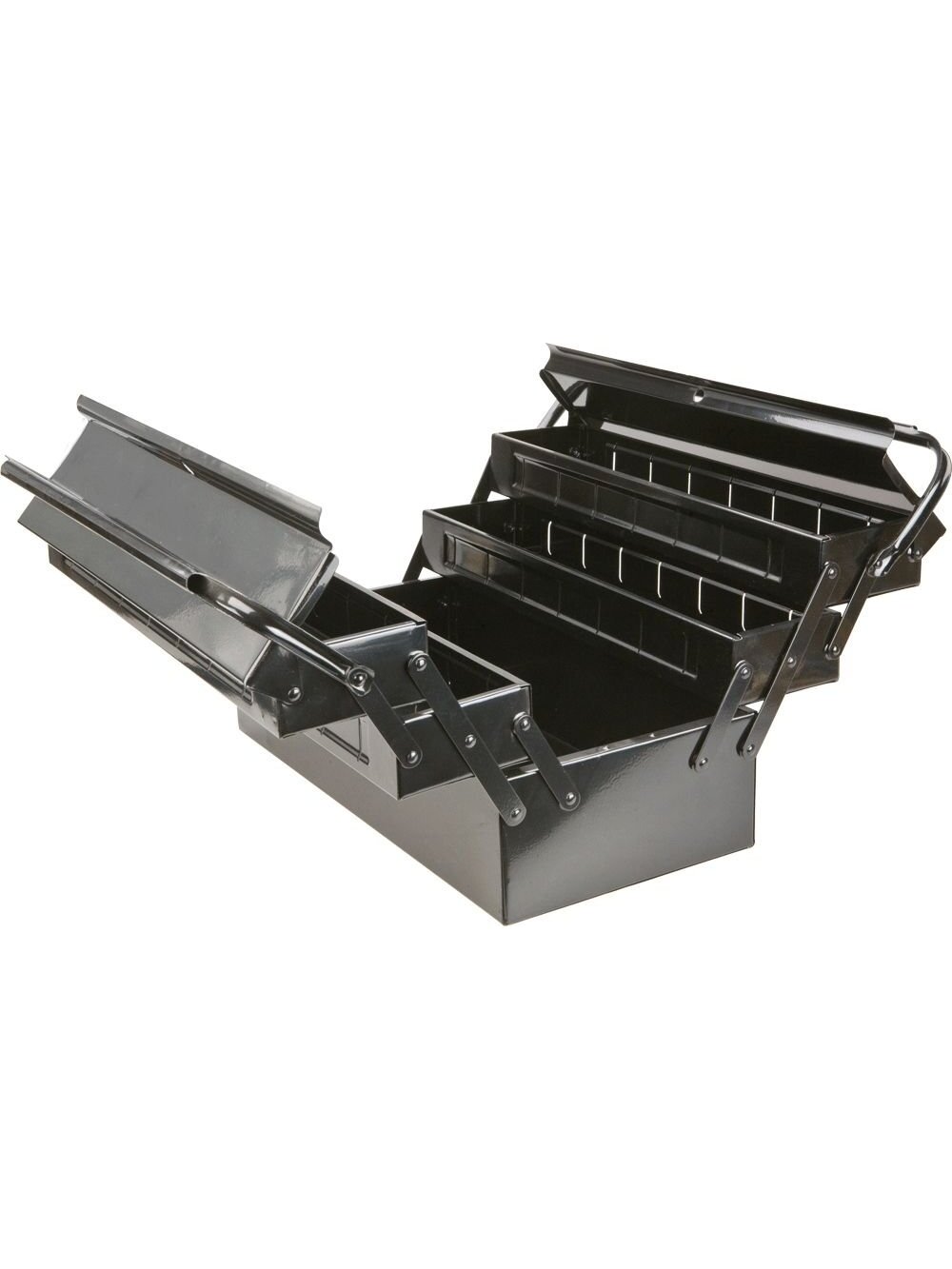 Dėžė įrankiams, metalinė, 5 skyriai Topex | 400x200x210mm, 3.4kg