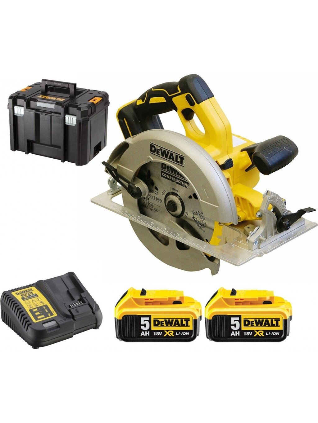 DeWalt Diskinis pjūklas DeWalt DCS570P2; 18V 2x5Ah DeWalt Diskinis pjūklas DeWalt DCS570P2; 18V 2x5Ah