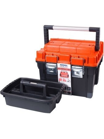 Dėžė įrankiams Patrol HD Compact 1, su metaliniu užraktu | oranžinė (45x35x35 cm) Dėžė įrankiams Patrol HD Compact 1, su metaliniu užraktu | oranžinė (45x35x35 cm)