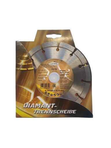 Deimantinis segmentinis pjovimo diskas Cedima 150x22.23x2.0