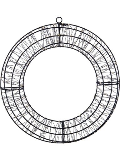 Dekoracija Žiedas su LED, AX5393600, D38 cm, juoda Dekoracija Žiedas su LED, AX5393600, D38 cm, juoda