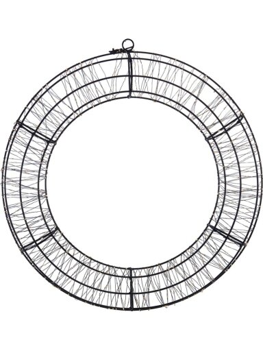 Dekoracija Žiedas su LED, AX5393710, D50 cm, juoda Dekoracija Žiedas su LED, AX5393710, D50 cm, juoda