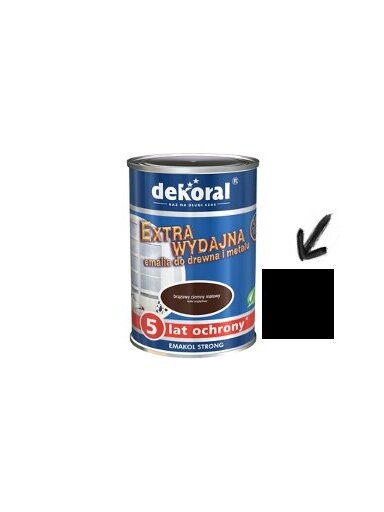 Dekoral Emakol Strong, emalis | juodas (czarna) 0.9 ltr.