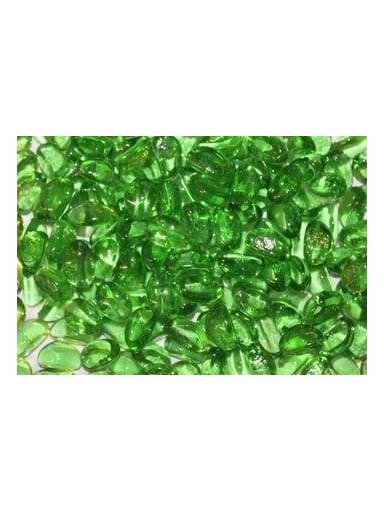 Dekoratyviniai akmenys, 10-20mm, žalia, 1.5 kg