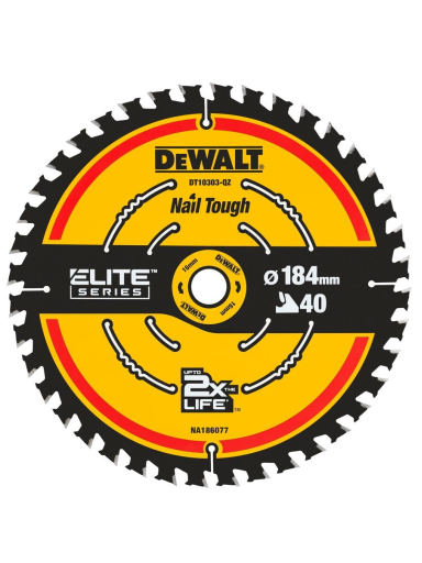 DeWalt Pjov. diskas medienai DeWalt ELITE CSB 184x16mm 40T