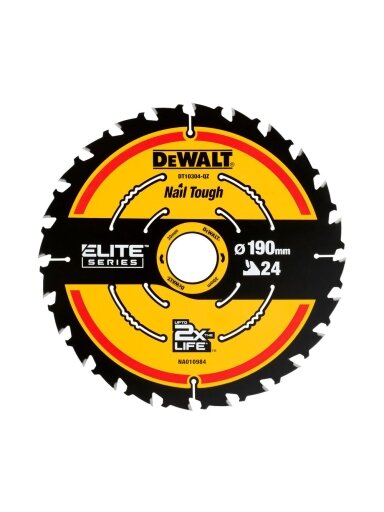 DeWalt Pjov. diskas medienai DeWalt ELITE CSB 190x30mm 24T