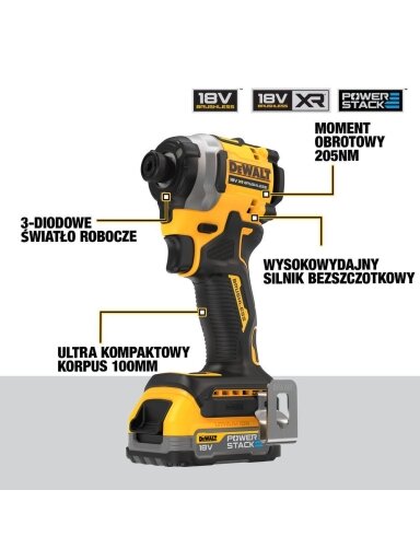 DeWalt Smūginis suktuvas DeWALT DCF850E2T; 18V 2x1,7Ah