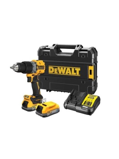 DeWalt Smūginis suktuvas/gręžtuvas DeWalt DCD805E2T; 18V 2x1,7Ah