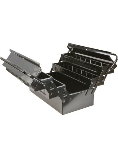 Dėžė įrankiams, metalinė, 5 skyriai Topex | 400x200x210mm, 3.4kg