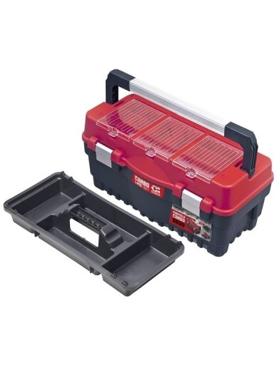 Dėžė įrankiams Patrol Formula S600 Carbo | raudona (54.7 x 27.1 x 27.8 cm)