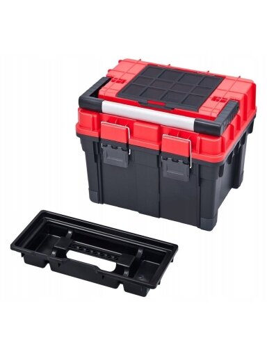Dėžė įrankiams Patrol HD Compact 2 (45x35x35cm), su plastikiniu užraktu
