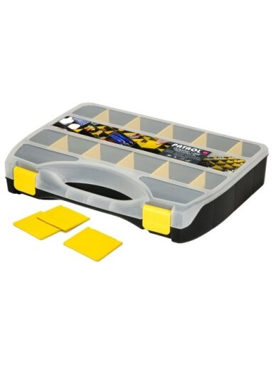 Dėžė Patrol Organizer Domino 36 iš PVC | juoda (36,4 x 26,8 x 6,6 cm)