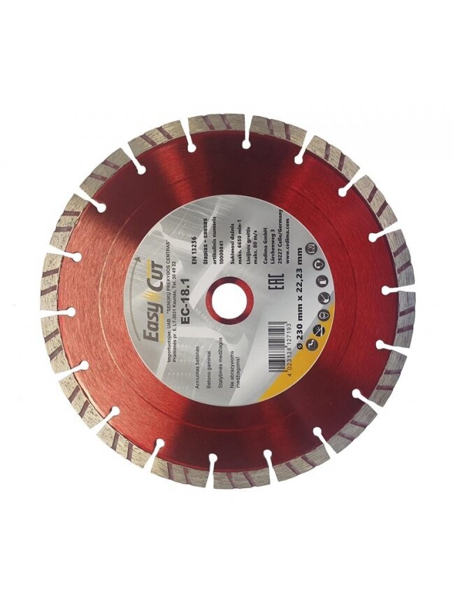 Deimantinis pjovimo diskas Cedima EC-18 115x22,23x1,9mm