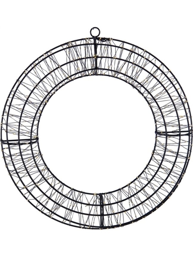 Dekoracija Žiedas su LED, AX5393600, D38 cm, juoda Dekoracija Žiedas su LED, AX5393600, D38 cm, juoda