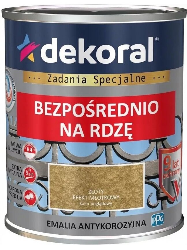 Dekoral, emalis antikorozinis | 0,65 ltr. marmūrinis, auksinis