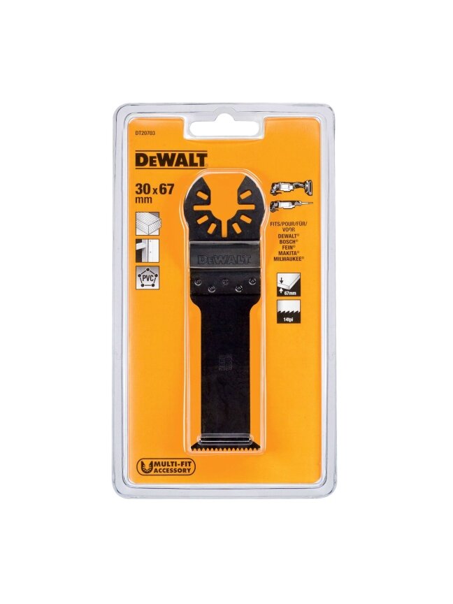 DeWalt Daugiafunkcinio įrankio geležtė 30 mm x 67 mm, DeWALT 3