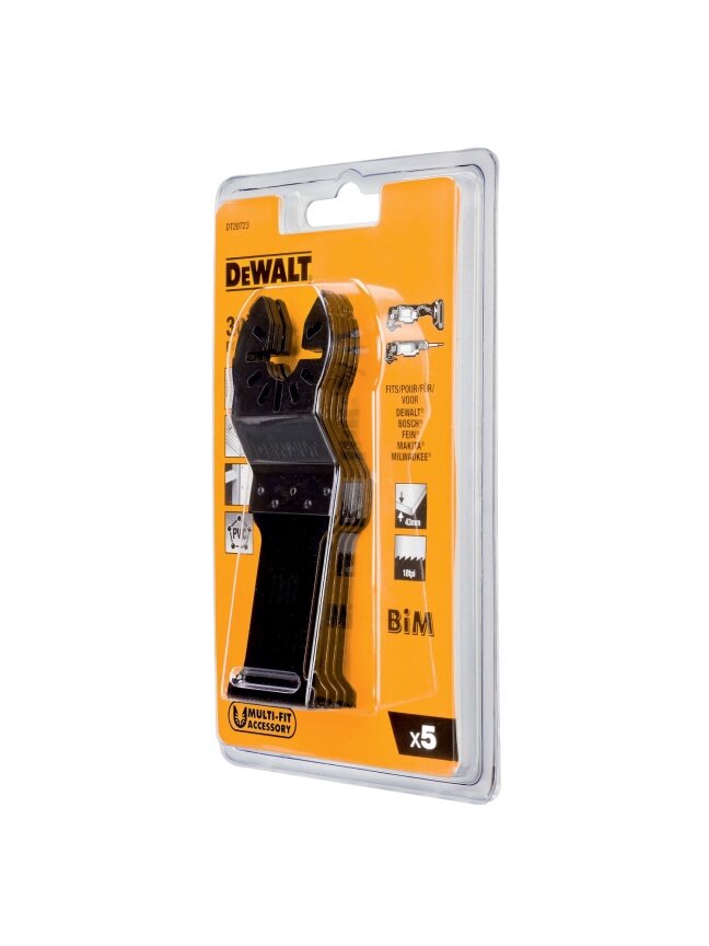 DeWalt Daugiafunkcinio įrankio geležtės 31 mm x 43 mm, DeWALT, 5 vnt. 2