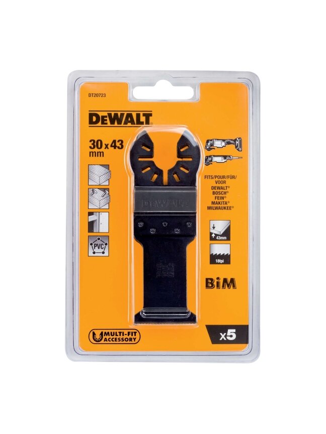 DeWalt Daugiafunkcinio įrankio geležtės 31 mm x 43 mm, DeWALT, 5 vnt. 3