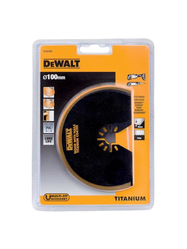 DeWalt Daugiafunkcinio įrankio pusapvalė geležtė 102 mm, DeWALT 2