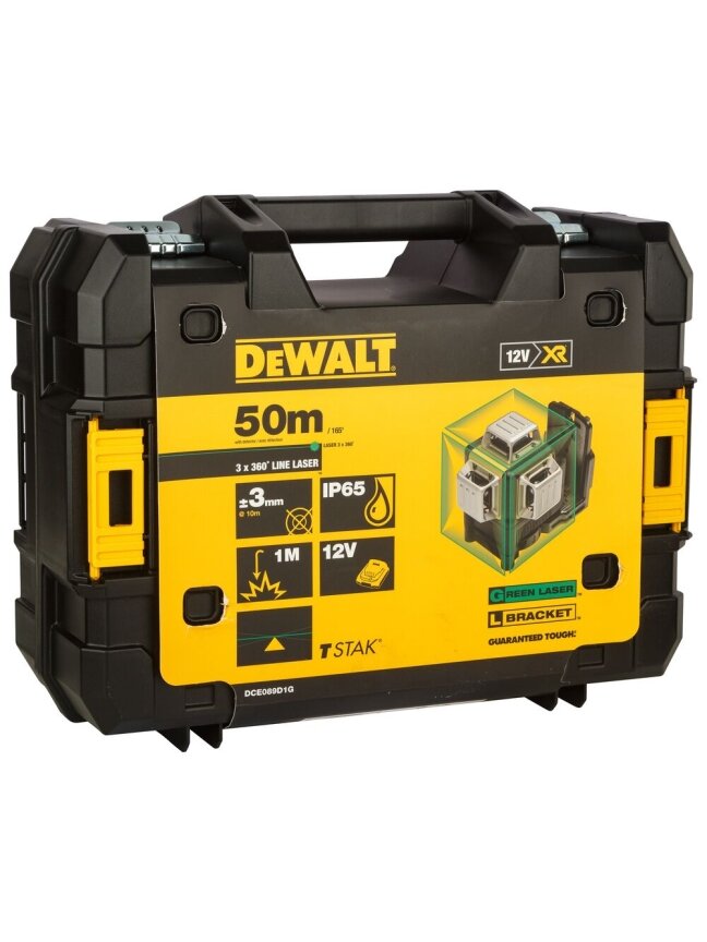 DeWalt DeWALT DCE089D1G linijinis lazeris, 3D, žalias 6 DeWalt DeWALT DCE089D1G linijinis lazeris, 3D, žalias 6
