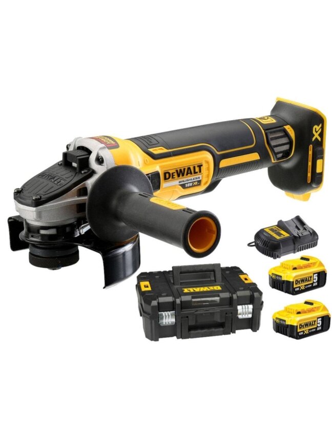 DeWalt Kampinis šlifuoklis Dewalt DCG405P2-QW; 18V 2x5,0Ah DeWalt Kampinis šlifuoklis Dewalt DCG405P2-QW; 18V 2x5,0Ah