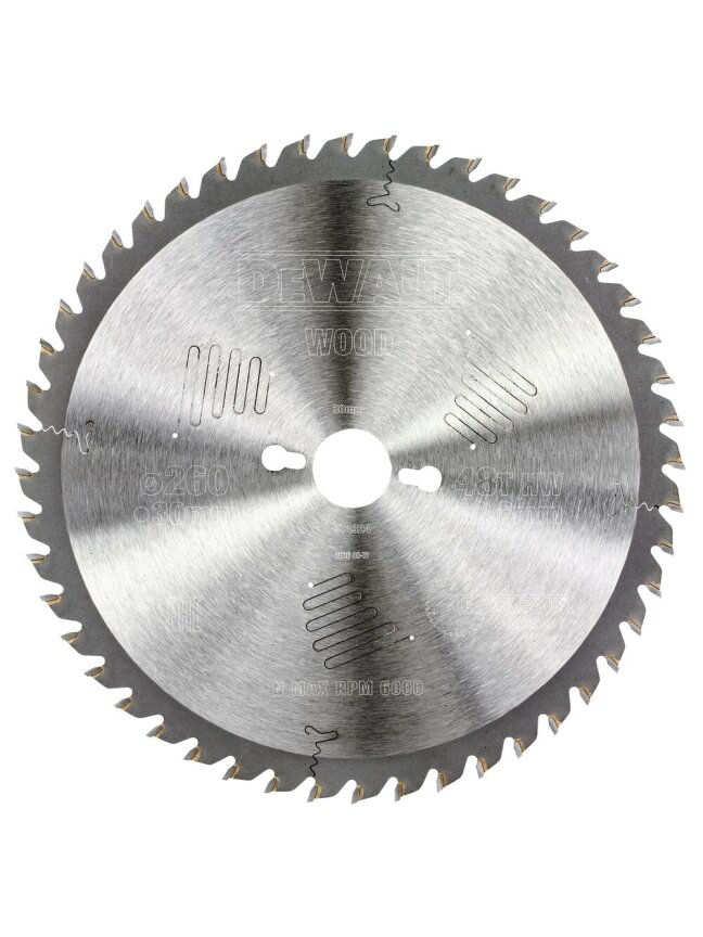 DeWalt Pjov. diskas medienai DeWalt 260mmx30mm 48T DeWalt Pjov. diskas medienai DeWalt 260mmx30mm 48T