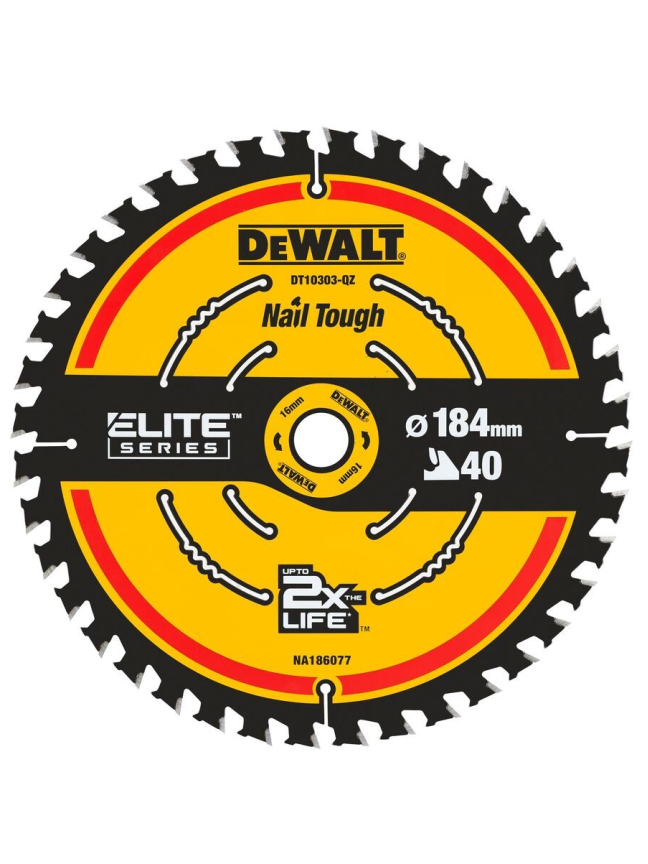 DeWalt Pjov. diskas medienai DeWalt ELITE CSB 184x16mm 40T DeWalt Pjov. diskas medienai DeWalt ELITE CSB 184x16mm 40T