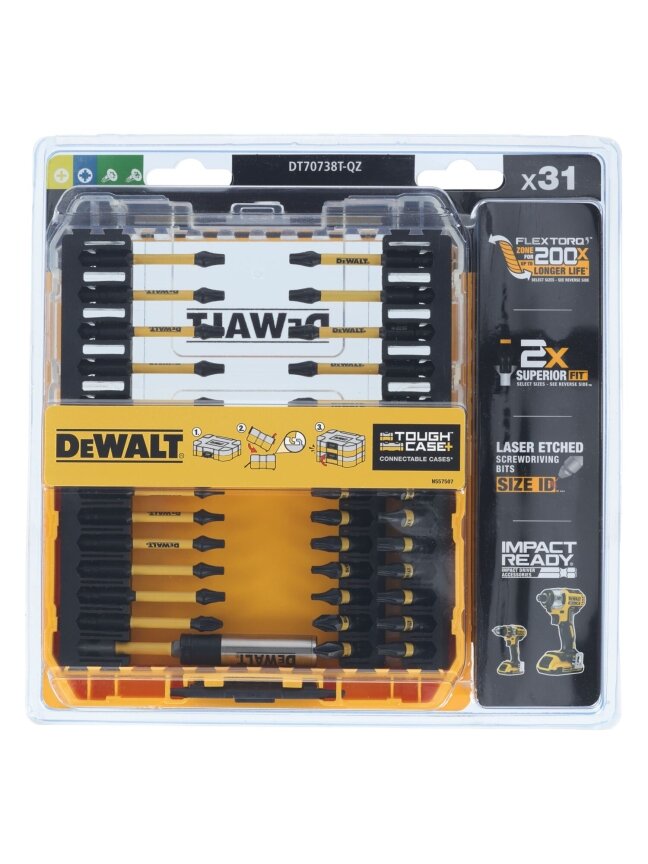 DeWalt Smūginių antgalių rinkinys EXTREME FLEXTORQ, DeWALT, 31 vnt. 11