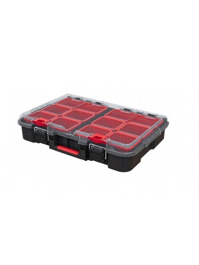 Dėžė Keter STACK N ROLL, juoda/raudona 1 Dėžė Keter STACK N ROLL, juoda/raudona 1
