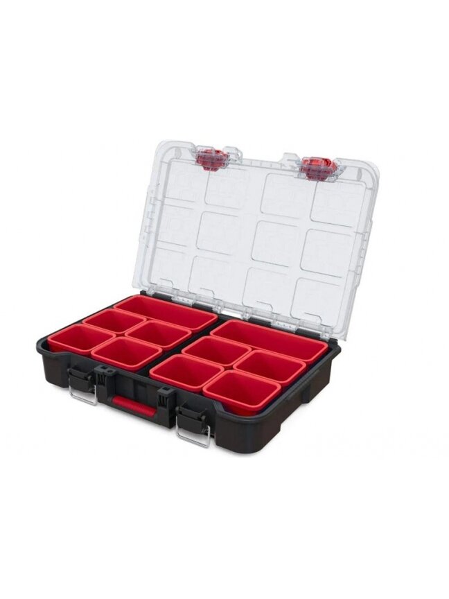 Dėžė Keter STACK N ROLL, juoda/raudona Dėžė Keter STACK N ROLL, juoda/raudona