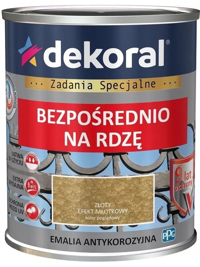 Dekoral, emalis antikorozinis | 0,65 ltr. marmūrinis, auksinis