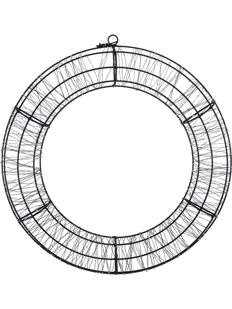Dekoracija Žiedas su LED, AX5393710, D50 cm, juoda Dekoracija Žiedas su LED, AX5393710, D50 cm, juoda