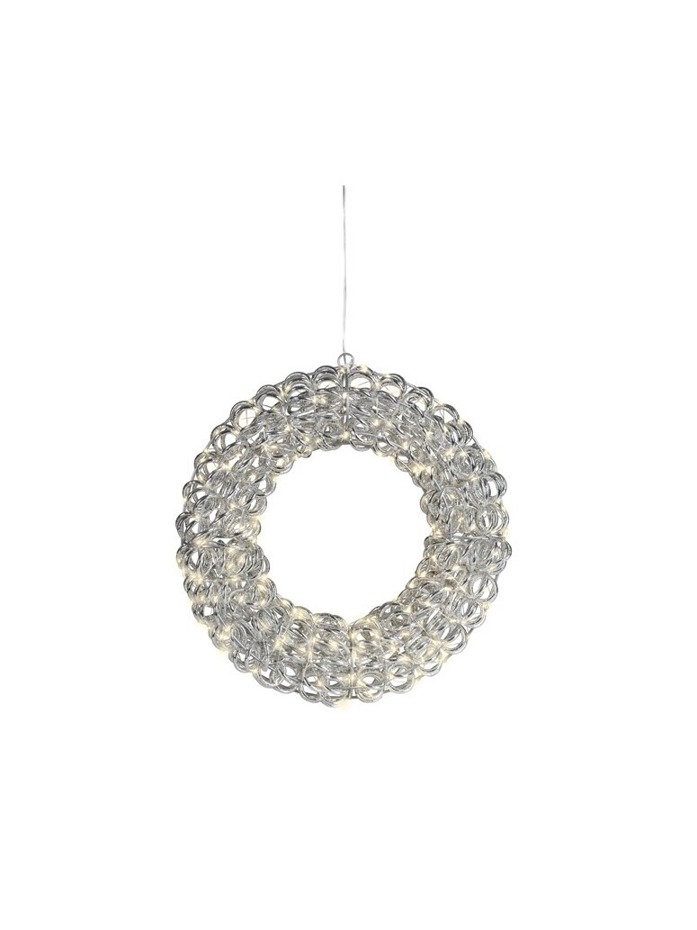 Dekoracija „Žiedas“ su LED apšvietimu 493889 D38 cm, sidabro Dekoracija „Žiedas“ su LED apšvietimu 493889 D38 cm, sidabro