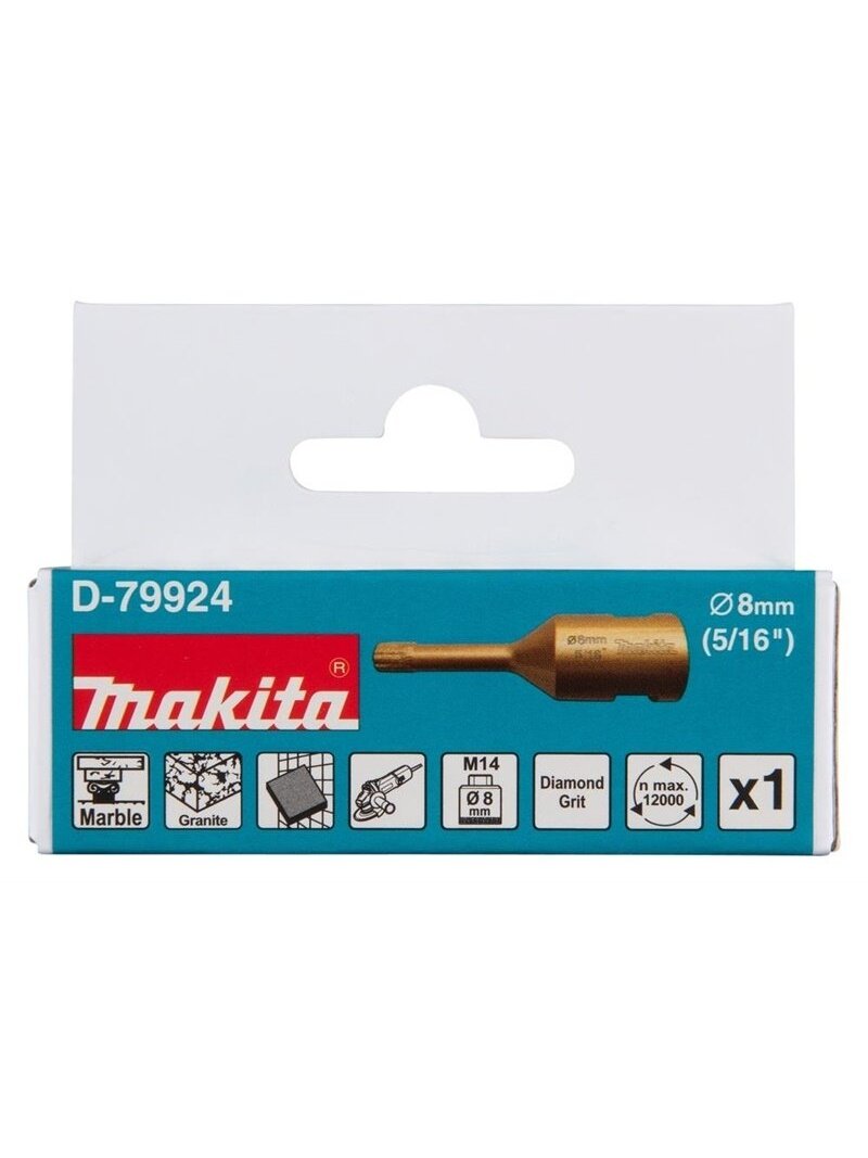 Deimantinė gręžimo karūna Makita D-79924 8 mm, M14 2 Deimantinė gręžimo karūna Makita D-79924 8 mm, M14 2