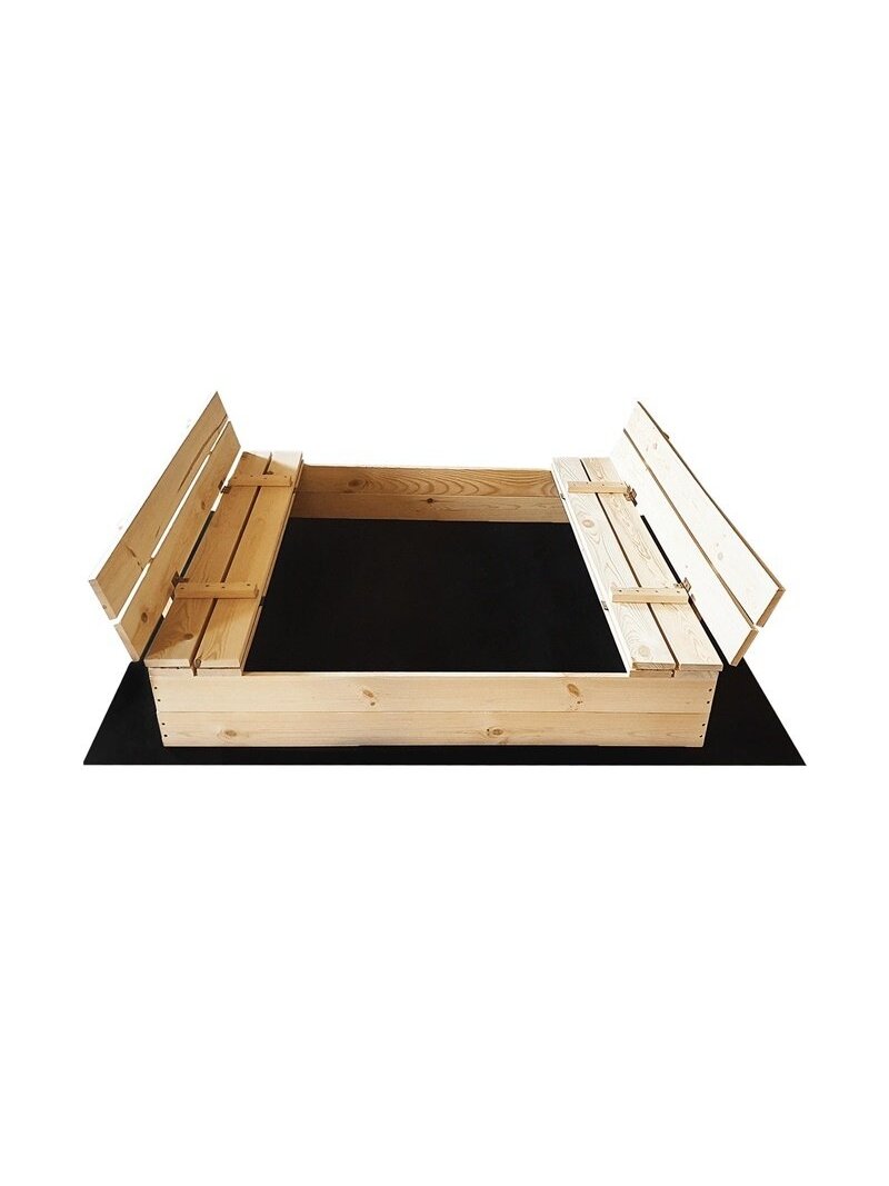 DĖŽĖ SMĖLIO 120X120 CM SU SUOLIUKU 1 DĖŽĖ SMĖLIO 120X120 CM SU SUOLIUKU 1