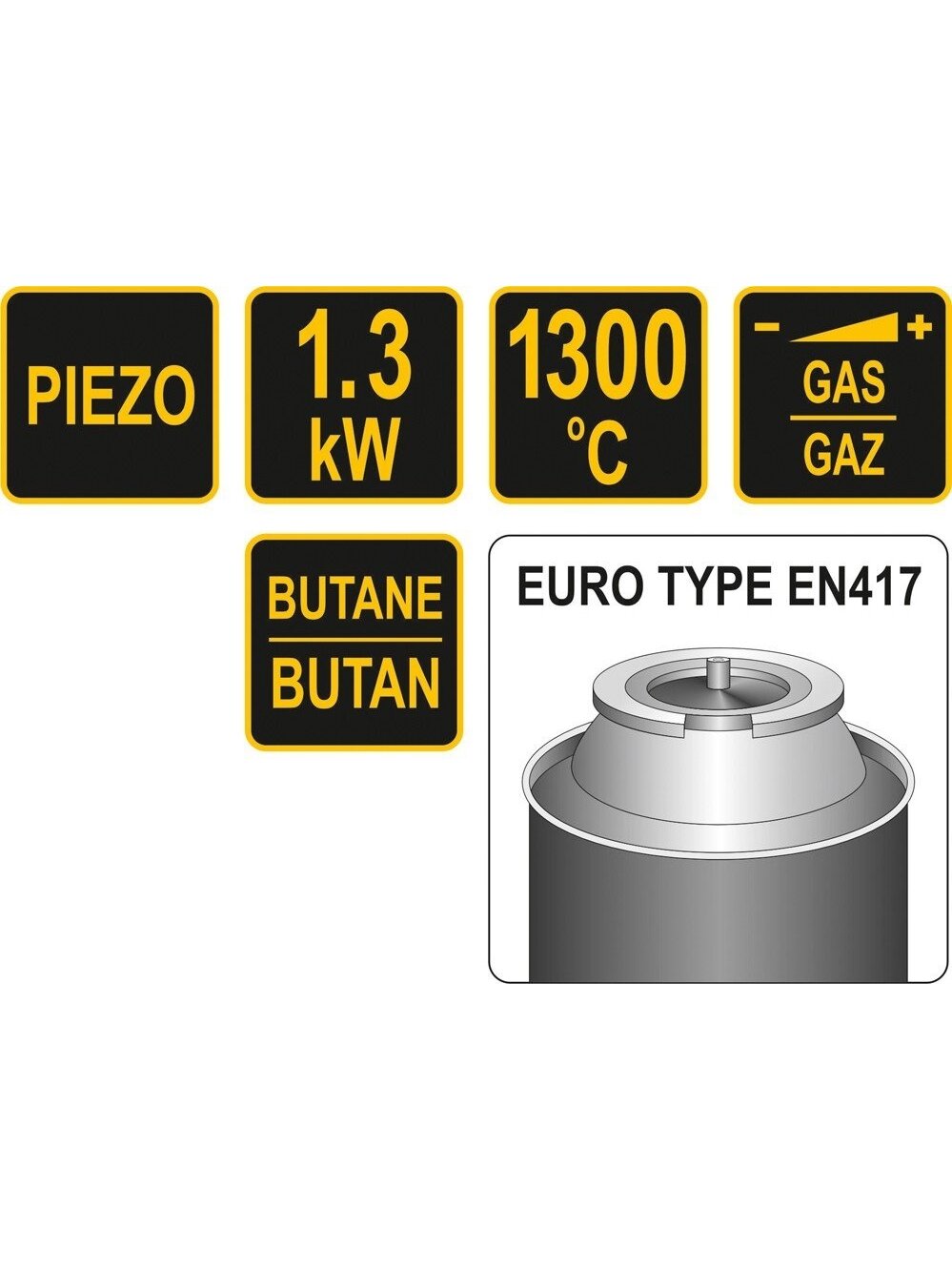 Degiklis dujinis Piezo 1300°C Vorel | 1.3 kW 2 Degiklis dujinis Piezo 1300°C Vorel | 1.3 kW 2