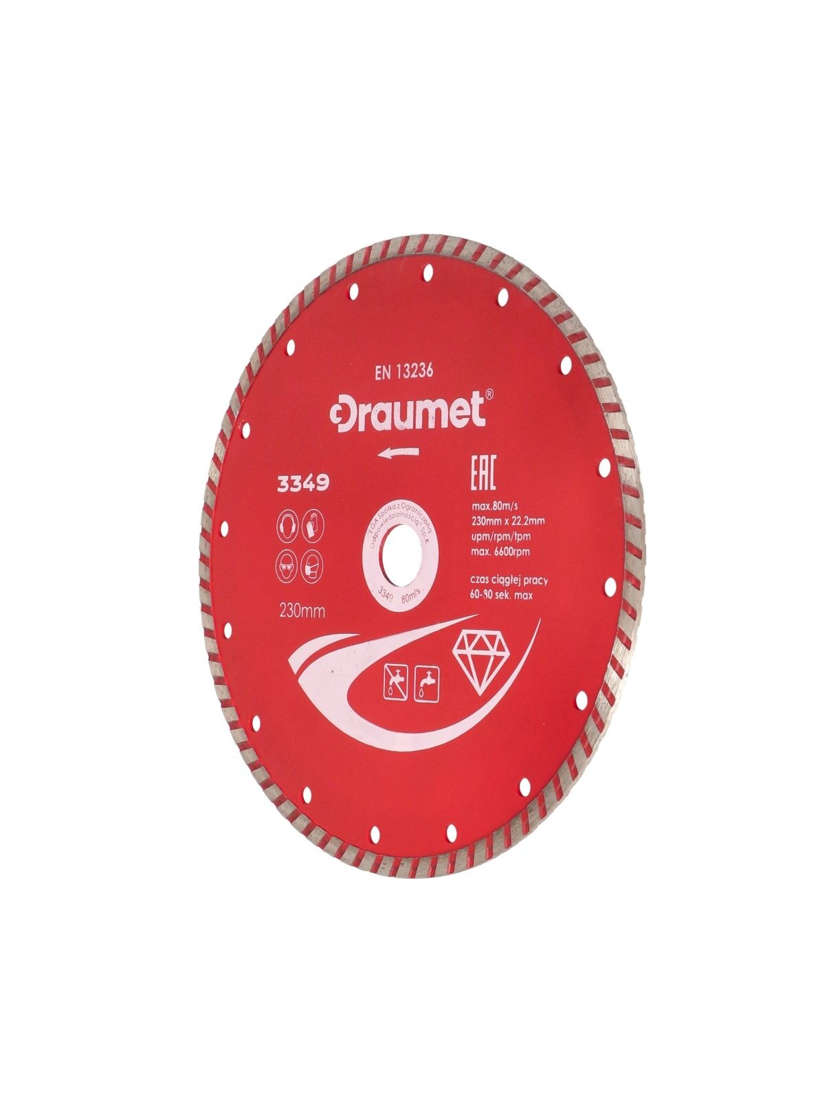 Diskas deimantinis  TURBO DRAUMET | 125x22,23x2,4mm 2